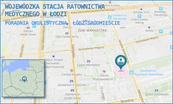 PORADNIA OKULISTYCZNA - WOJEWÓDZKA STACJA RATOWNICTWA MEDYCZNEGO W ŁODZI - UL. SIENKIEWICZA 137/141,  ŁÓDŹ-ŚRÓDMIEŚCIE
