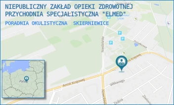 PORADNIA OKULISTYCZNA - NIEPUBLICZNY ZAKŁAD OPIEKI ZDROWOTNEJ PRZYCHODNIA SPECJALISTYCZNA "ELMED" - UL. ARMII KRAJOWEJ 33,  SKIERNIEWICE