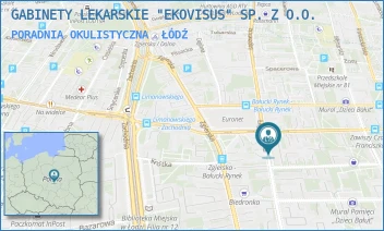 PORADNIA OKULISTYCZNA - GABINETY LEKARSKIE "EKOVISUS" SP. Z O.O. - UL. ŁAGIEWNICKA 13/21,  ŁÓDŹ