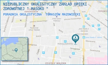 PORADNIA OKULISTYCZNA - NIEPUBLICZNY OKULISTYCZNY ZAKŁAD OPIEKI ZDROWOTNEJ " MASOKO " - UL. SMUGOWA 6,  TOMASZÓW MAZOWIECKI