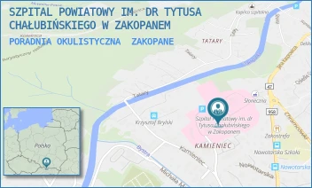 PORADNIA OKULISTYCZNA - SZPITAL POWIATOWY IM. DR TYTUSA CHAŁUBIŃSKIEGO W ZAKOPANEM - UL. KAMIENIEC 10,  ZAKOPANE