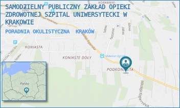 PORADNIA OKULISTYCZNA - SAMODZIELNY PUBLICZNY ZAKŁAD OPIEKI ZDROWOTNEJ SZPITAL UNIWERSYTECKI W KRAKOWIE - UL. MIKOŁAJA KOPERNIKA 38,  KRAKÓW
