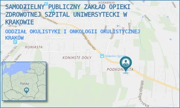 ODDZIAŁ OKULISTYKI I ONKOLOGII OKULISTYCZNEJ - SAMODZIELNY PUBLICZNY ZAKŁAD OPIEKI ZDROWOTNEJ SZPITAL UNIWERSYTECKI W KRAKOWIE - UL. MIKOŁAJA KOPERNIKA 38,  KRAKÓW