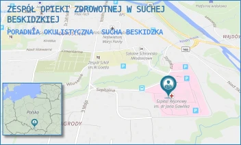 PORADNIA OKULISTYCZNA - ZESPÓŁ OPIEKI ZDROWOTNEJ W SUCHEJ BESKIDZKIEJ - UL. SZPITALNA 22,  SUCHA BESKIDZKA