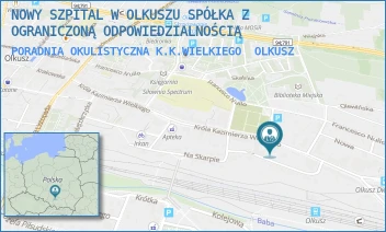 PORADNIA OKULISTYCZNA K.K.WIELKIEGO - NOWY SZPITAL W OLKUSZU SPÓŁKA Z OGRANICZONĄ ODPOWIEDZIALNOŚCIĄ - UL. K.K.WIELKIEGO 60,  OLKUSZ