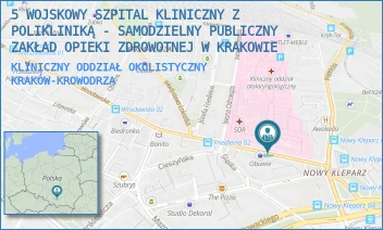 KLINICZNY ODDZIAŁ OKULISTYCZNY - 5 WOJSKOWY SZPITAL KLINICZNY Z POLIKLINIKĄ - SAMODZIELNY PUBLICZNY ZAKŁAD OPIEKI ZDROWOTNEJ W KRAKOWIE - UL. WROCŁAWSKA 1-3,  KRAKÓW-KROWODRZA