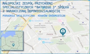 PORADNIA OKULISTYCZNA - MAŁOPOLSKI ZESPÓŁ PRZYCHODNI SPECJALISTYCZNYCH "BATOREGO 3" SPÓŁKA Z OGRANICZONĄ ODPOWIEDZIALNOŚCIĄ - UL. BATOREGO 3,  KRAKÓW-ŚRÓDMIEŚCIE