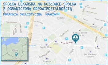 PORADNIA OKULISTYCZNA - SPÓŁKA LEKARSKA NA KOZŁÓWCE SPÓŁKA Z OGRANICZONĄ ODPOWIEDZIALNOŚCIĄ - UL. NA KOZŁÓWCE 29,  KRAKÓW