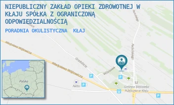 PORADNIA OKULISTYCZNA - NIEPUBLICZNY ZAKŁAD OPIEKI ZDROWOTNEJ W KŁAJU SPÓŁKA Z OGRANICZONĄ ODPOWIEDZIALNOŚCIĄ - KŁAJ 820,  KŁAJ