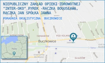 PORADNIA OKULISTYCZNA - NIEPUBLICZNY ZAKŁAD OPIEKI ZDROWOTNEJ "INTER-OKO" PYREK -RACZKA BOGUSŁAWA, RĄCZKA JAN SPÓŁKA JAWNA - UL. WYZWOLENIA 491,  BUCZKOWICE