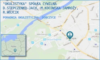 PORADNIA OKULISTYCZNA - "OKULISTYKA" SPÓŁKA CYWILNA D.STEPCZENKO-JACH, M.KOCOWSKA JAMROŻY, R.WÓJCIK - RYNEK 16,  DOBCZYCE