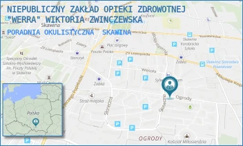 PORADNIA OKULISTYCZNA - NIEPUBLICZNY ZAKŁAD OPIEKI ZDROWOTNEJ "WERRA" WIKTORIA ZWINCZEWSKA - UL. OGRODY 17,  SKAWINA