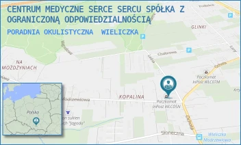 PORADNIA OKULISTYCZNA - CENTRUM MEDYCZNE SERCE SERCU SPÓŁKA Z OGRANICZONĄ ODPOWIEDZIALNOŚCIĄ - UL. LEŚNA 1A,  WIELICZKA