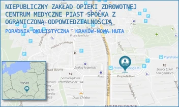 PORADNIA OKULISTYCZNA - NIEPUBLICZNY ZAKŁAD OPIEKI ZDROWOTNEJ CENTRUM MEDYCZNE PIAST SPÓŁKA Z OGRANICZONĄ ODPOWIEDZIALNOŚCIĄ - OS. PIASTÓW 40,  KRAKÓW-NOWA HUTA