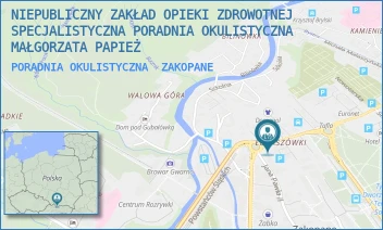 PORADNIA OKULISTYCZNA - NIEPUBLICZNY ZAKŁAD OPIEKI ZDROWOTNEJ SPECJALISTYCZNA PORADNIA OKULISTYCZNA MAŁGORZATA PAPIEŻ - UL. NOWOTARSKA 10C,  ZAKOPANE