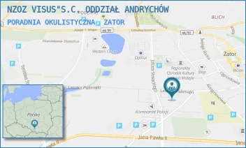 PORADNIA OKULISTYCZNA - NZOZ VISUS"S.C. ODDZIAŁ ANDRYCHÓW - UL. LESZKA PALIMĄKI 2,  ZATOR