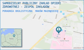 PORADNIA OKULISTYCZNA - SAMODZIELNY PUBLICZNY ZAKŁAD OPIEKI ZDROWOTNEJ - ZESPÓŁ ZAKŁADÓW - WITOSA 2,  MAKÓW MAZOWIECKI