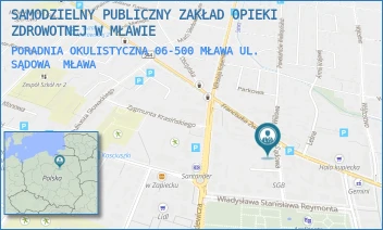 PORADNIA OKULISTYCZNA 06-500 MŁAWA UL. SĄDOWA - SAMODZIELNY PUBLICZNY ZAKŁAD OPIEKI ZDROWOTNEJ W MŁAWIE - SĄDOWA 7,  MŁAWA