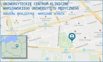 ODDZIAŁ OKULISTYKI - UNIWERSYTECKIE CENTRUM KLINICZNE WARSZAWSKIEGO UNIWERSYTETU MEDYCZNEGO - WILLIAMA HEERLEINA LINDLEYA 4,  WARSZAWA OCHOTA