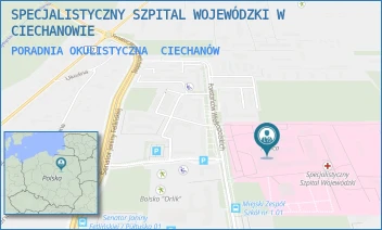 PORADNIA OKULISTYCZNA - SPECJALISTYCZNY SZPITAL WOJEWÓDZKI W CIECHANOWIE - POWST. WIELKOPOLSKICH 2,  CIECHANÓW