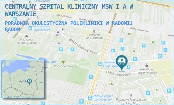 PORADNIA OKULISTYCZNA POLIKLINIKI W RADOMIU - CENTRALNY SZPITAL KLINICZNY MSW I A W WARSZAWIE - ORLĄT LWOWSKICH 5,  RADOM