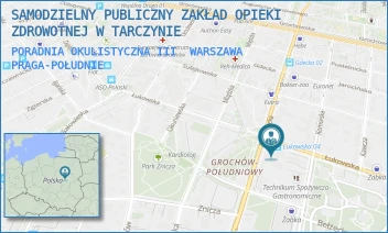 PORADNIA OKULISTYCZNA III - SAMODZIELNY PUBLICZNY ZAKŁAD OPIEKI ZDROWOTNEJ W TARCZYNIE - ŁUKOWSKA 27,  WARSZAWA PRAGA-POŁUDNIE