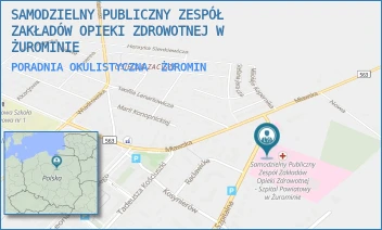 PORADNIA OKULISTYCZNA - SAMODZIELNY PUBLICZNY ZESPÓŁ ZAKŁADÓW OPIEKI ZDROWOTNEJ W ŻUROMINIE - SZPITALNA 56,  ŻUROMIN