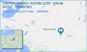 PORADNIA OKULISTYCZNA - CENTRUM ZDROWIA ADAM MUSZYŃSKI SPÓŁKA KOMANDYTOWO-AKCYJNA - GŁÓWNA 43,  KAMIONKA