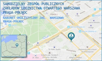 GABINET OKULISTYCZNY JAG. - SAMODZIELNY ZESPÓŁ PUBLICZNYCH ZAKŁADÓW LECZNICTWA OTWARTEGO WARSZAWA PRAGA-PÓŁNOC - JAGIELLOŃSKA 34,  WARSZAWA PRAGA-PÓŁNOC