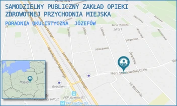 PORADNIA OKULISTYCZNA - SAMODZIELNY PUBLICZNY ZAKŁAD OPIEKI ZDROWOTNEJ PRZYCHODNIA MIEJSKA - M.C. SKŁODOWSKIEJ 5/7,  JÓZEFÓW