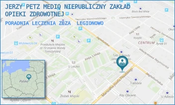 PORADNIA LECZENIA ZEZA - JERZY PETZ MEDIQ NIEPUBLICZNY ZAKŁAD OPIEKI ZDROWOTNEJ - PIŁSUDSKIEGO 20,  LEGIONOWO