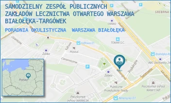 PORADNIA OKULISTYCZNA - SAMODZIELNY ZESPÓŁ PUBLICZNYCH ZAKŁADÓW LECZNICTWA OTWARTEGO WARSZAWA BIAŁOŁĘKA-TARGÓWEK - MILENIJNA 4,  WARSZAWA BIAŁOŁĘKA