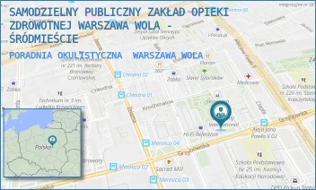PORADNIA OKULISTYCZNA - SAMODZIELNY PUBLICZNY ZAKŁAD OPIEKI ZDROWOTNEJ WARSZAWA WOLA - ŚRÓDMIEŚCIE - GRZYBOWSKA 34,  WARSZAWA WOLA