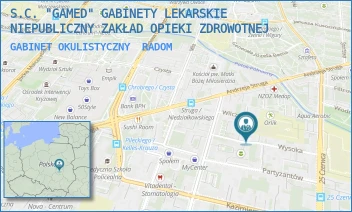 GABINET OKULISTYCZNY - S.C. "GAMED" GABINETY LEKARSKIE NIEPUBLICZNY ZAKŁAD OPIEKI ZDROWOTNEJ - WYSOKA 12,  RADOM