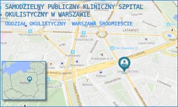 ODDZIAŁ OKULISTYCZNY - SAMODZIELNY PUBLICZNY KLINICZNY SZPITAL OKULISTYCZNY W WARSZAWIE - MARSZAŁKOWSKA 24/26,  WARSZAWA ŚRÓDMIEŚCIE