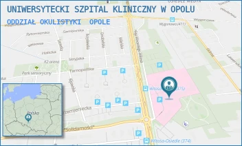 ODDZIAŁ OKULISTYKI - UNIWERSYTECKI SZPITAL KLINICZNY W OPOLU - UL. ALEJA WINCENTEGO WITOSA 26,  OPOLE