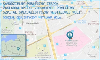 ODDZIAŁ OKULISTYCZNY - SAMODZIELNY PUBLICZNY ZESPÓŁ ZAKŁADÓW OPIEKI ZDROWOTNEJ POWIATOWY SZPITAL SPECJALISTYCZNY W STALOWEJ WOLI - UL. STANISŁAWA STASZICA 4,  STALOWA WOLA