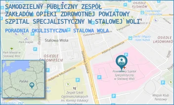 PORADNIA OKULISTYCZNA - SAMODZIELNY PUBLICZNY ZESPÓŁ ZAKŁADÓW OPIEKI ZDROWOTNEJ POWIATOWY SZPITAL SPECJALISTYCZNY W STALOWEJ WOLI - UL. STANISŁAWA STASZICA 4,  STALOWA WOLA