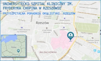 PRZYSZPITALNA PORADNIA OKULISTYKI - UNIWERSYTECKI SZPITAL KLINICZNY IM. FRYDERYKA CHOPINA W RZESZOWIE - UL. CHOPINA 2,  RZESZÓW