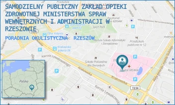 PORADNIA OKULISTYCZNA - SAMODZIELNY PUBLICZNY ZAKŁAD OPIEKI ZDROWOTNEJ MINISTERSTWA SPRAW WEWNĘTRZNYCH I ADMINISTRACJI W RZESZOWIE - UL. KRAKOWSKA 16,  RZESZÓW