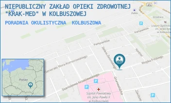 PORADNIA OKULISTYCZNA - NIEPUBLICZNY ZAKŁAD OPIEKI ZDROWOTNEJ "KRAK-MED" W KOLBUSZOWEJ - UL. WOJSKA POLSKIEGO 14,  KOLBUSZOWA