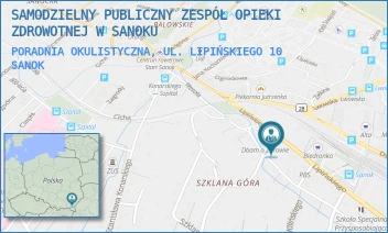 PORADNIA OKULISTYCZNA, UL. LIPIŃSKIEGO 10 - SAMODZIELNY PUBLICZNY ZESPÓŁ OPIEKI ZDROWOTNEJ W SANOKU - UL. LIPIŃSKIEGO 10,  SANOK
