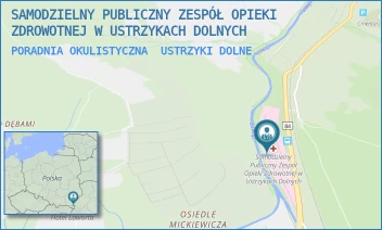PORADNIA OKULISTYCZNA - SAMODZIELNY PUBLICZNY ZESPÓŁ OPIEKI ZDROWOTNEJ W USTRZYKACH DOLNYCH - UL. 29 LISTOPADA 57,  USTRZYKI DOLNE