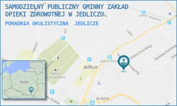 PORADNIA OKULISTYCZNA - SAMODZIELNY PUBLICZNY GMINNY ZAKŁAD OPIEKI ZDROWOTNEJ W JEDLICZU - UL. ROMUALDA TRAUGUTTA 3,  JEDLICZE