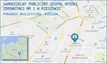 PORADNIA OKULISTYCZNA - SAMODZIELNY PUBLICZNY ZESPÓŁ OPIEKI ZDROWOTNEJ NR 1 W RZESZOWIE - UL. HETMAŃSKA 21,  RZESZÓW