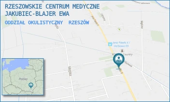 ODDZIAŁ OKULISTYCZNY - RZESZOWSKIE CENTRUM MEDYCZNE JAKUBIEC-BLAJER EWA - JANA PAWŁA II 181,  RZESZÓW