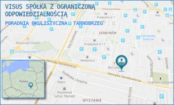 PORADNIA OKULISTYCZNA - VISUS SPÓŁKA Z OGRANICZONĄ ODPOWIEDZIALNOŚCIĄ - UL. HENRYKA SIENKIEWICZA 67,  TARNOBRZEG