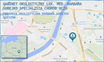 PORADNIA OKULISTYCZNA BARBARA SOBEJKO - GABINET OKULISTYCZNY LEK. MED. BARBARA SOBEJKO SPECJALISTA CHORÓB OCZU - AL. TADEUSZA REJTANA 10,  RZESZÓW