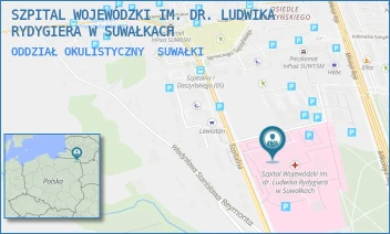 ODDZIAŁ OKULISTYCZNY - SZPITAL WOJEWÓDZKI IM. DR. LUDWIKA RYDYGIERA W SUWAŁKACH - SZPITALNA 60,  SUWAŁKI