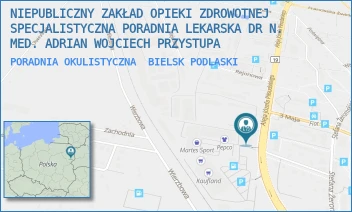PORADNIA OKULISTYCZNA - NIEPUBLICZNY ZAKŁAD OPIEKI ZDROWOTNEJ SPECJALISTYCZNA PORADNIA LEKARSKA DR N. MED. ADRIAN WOJCIECH PRZYSTUPA - ALEJA JÓZEFA PIŁSUDSKIEGO 31,  BIELSK PODLASKI